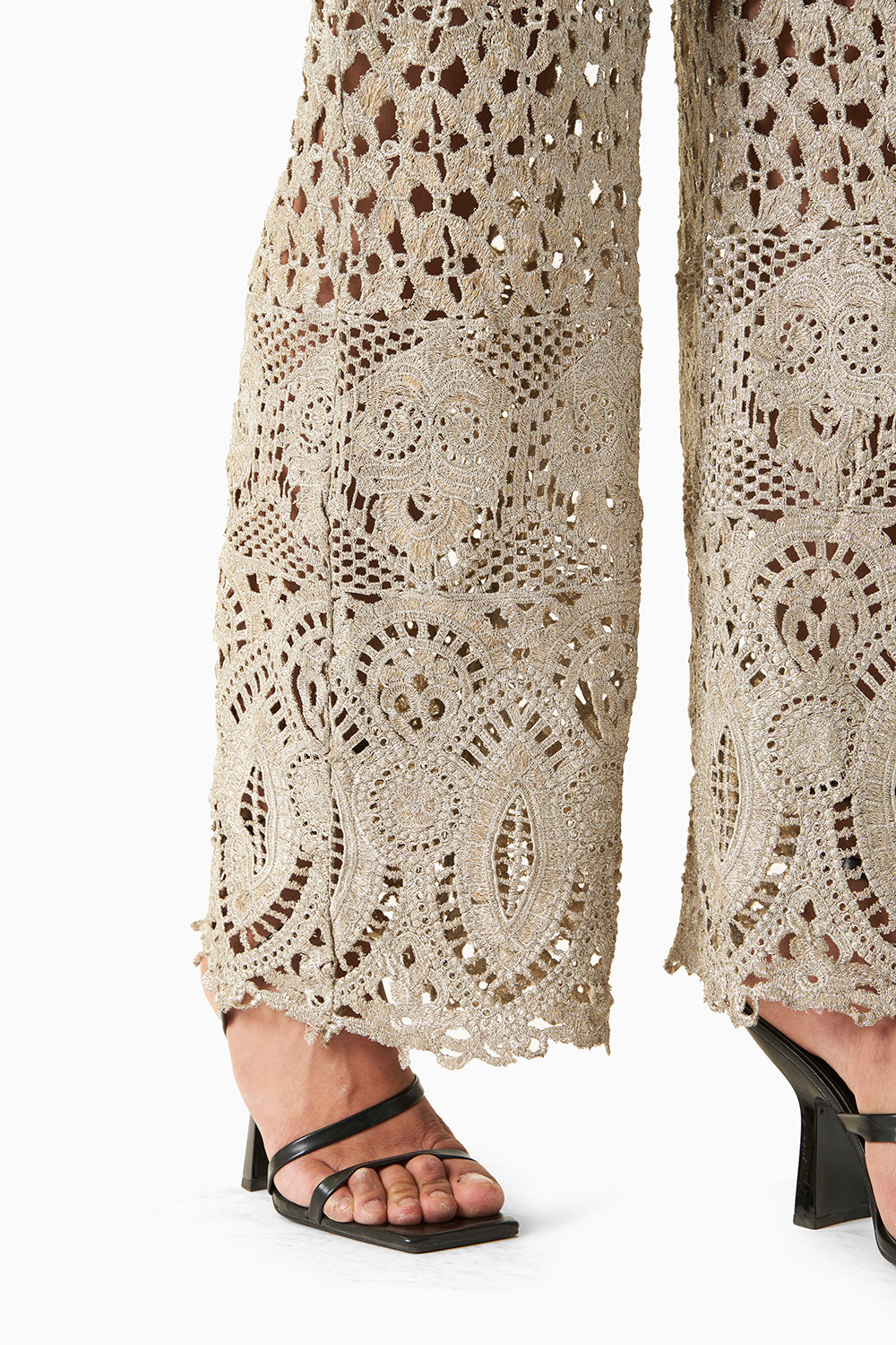 Metallic Lace Pant