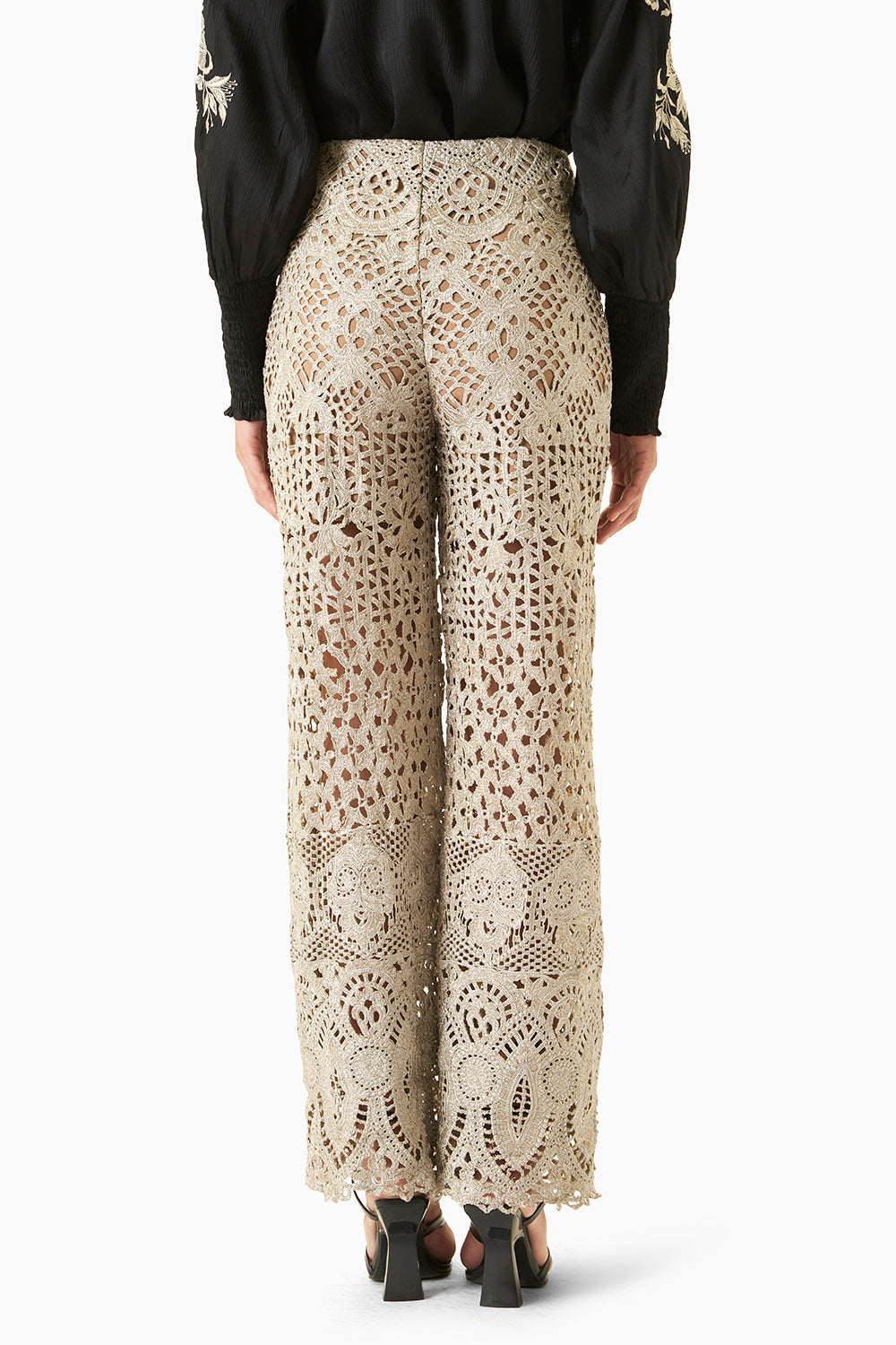 Metallic Lace Pant