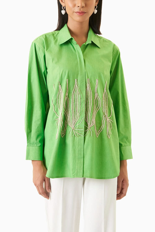 Green Centre Work Shirt