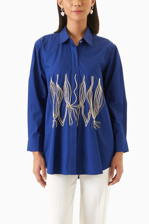 Royal Blue Centre Work Shirt