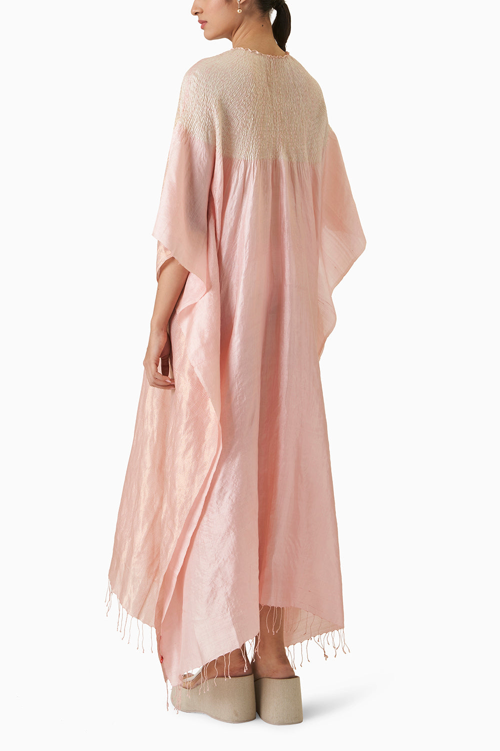 Sector Kaftan - Metallic Powder Pink