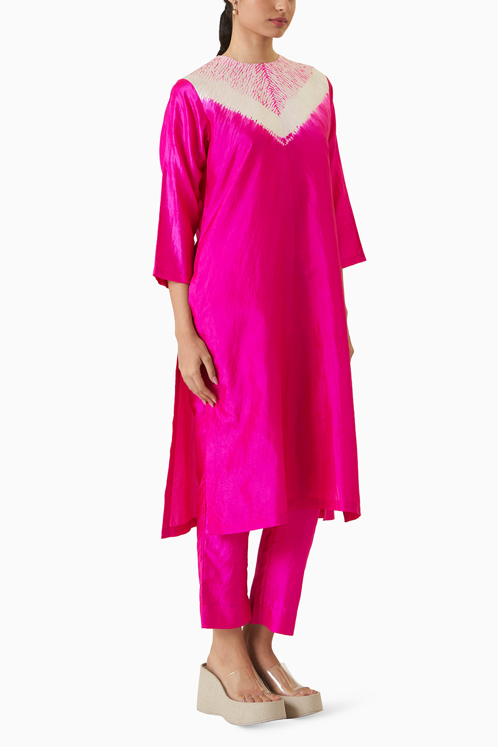 Triangle Kurta - Fuchsia