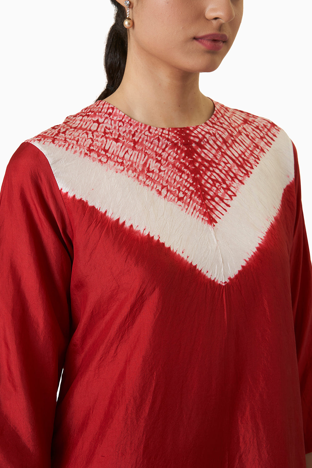 Triangle Kurta - Red