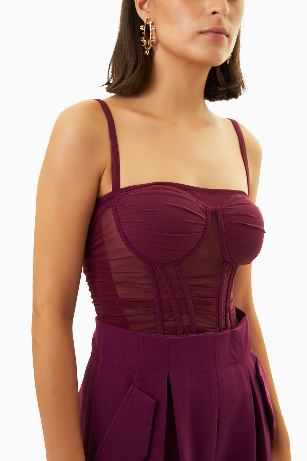 Plum Corset Jumpsuit