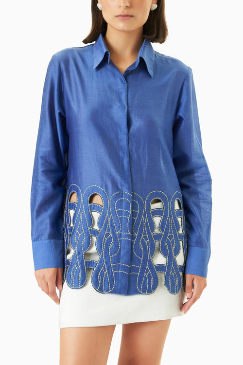 Embroidered Cutwork Shirt
