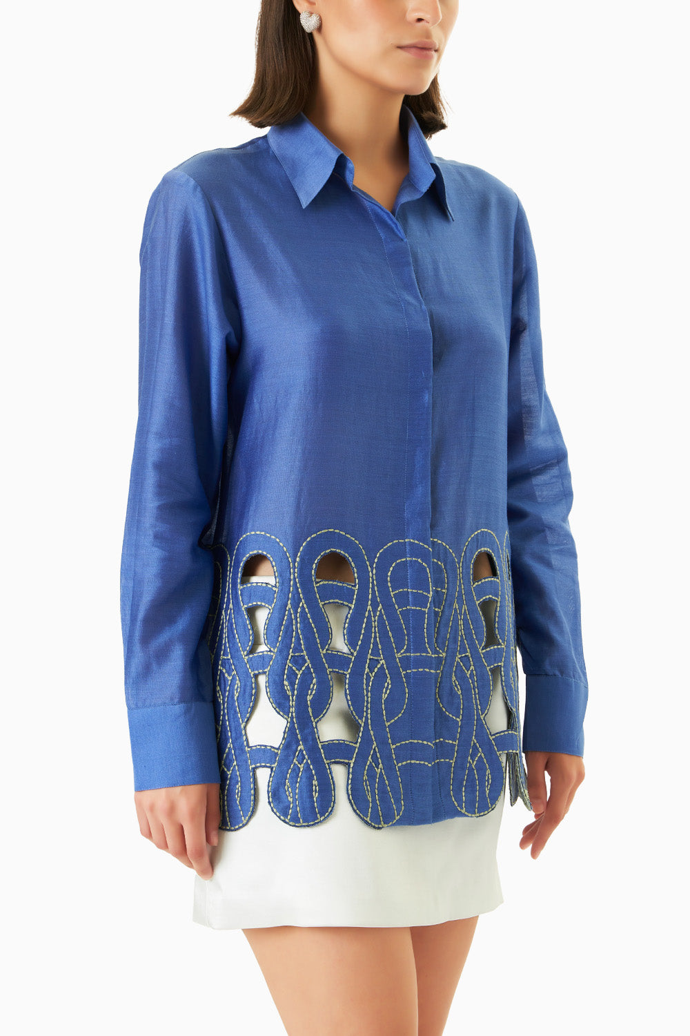 Embroidered Cutwork Shirt