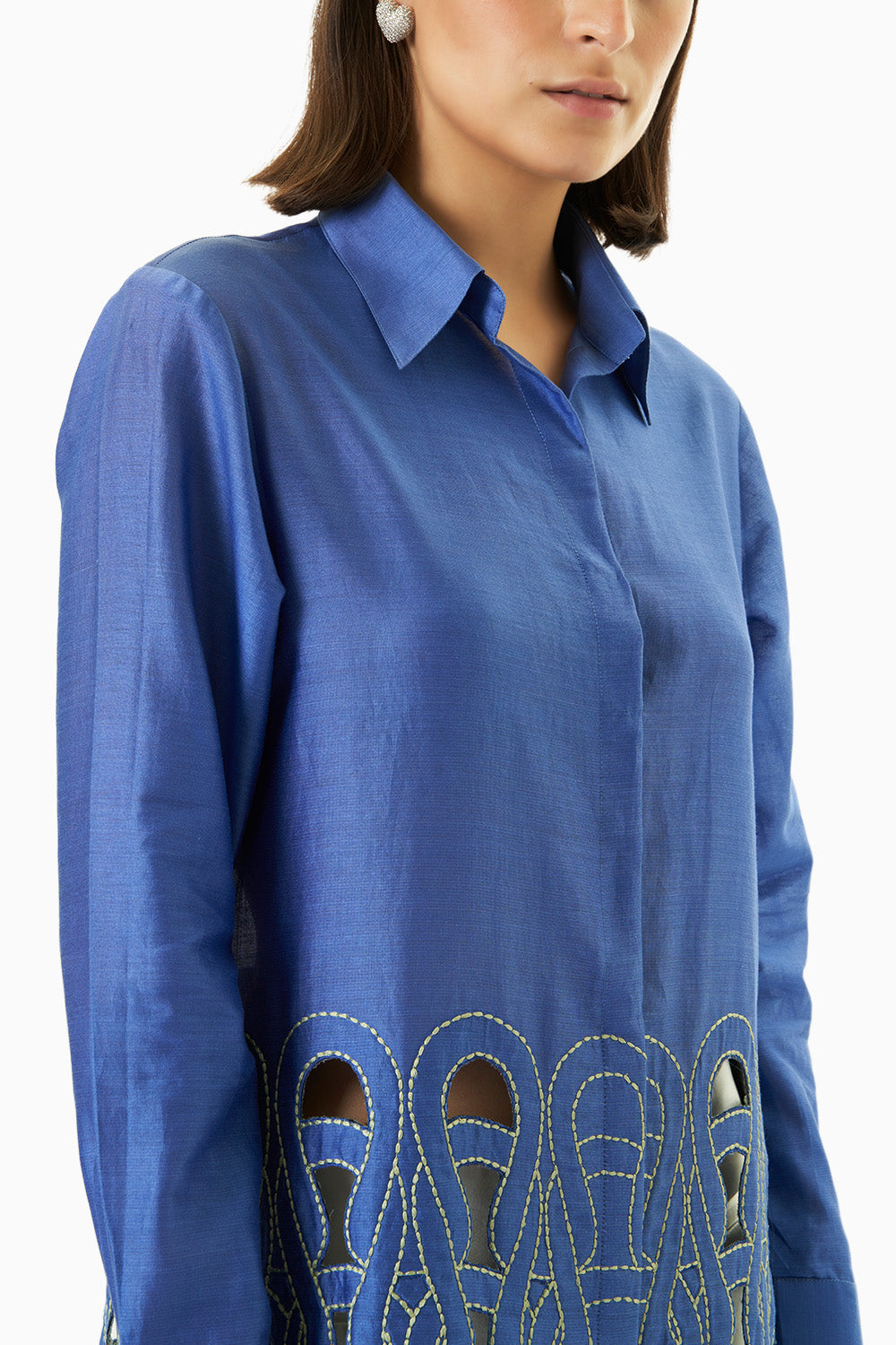 Embroidered Cutwork Shirt