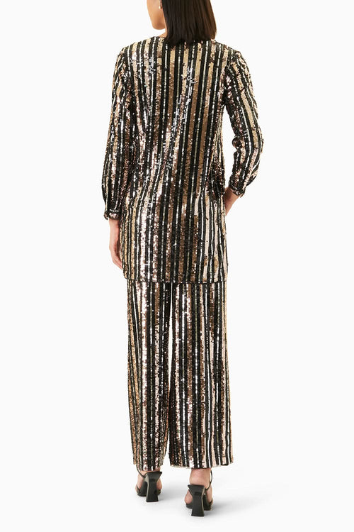 Sequin Stripe Long Set