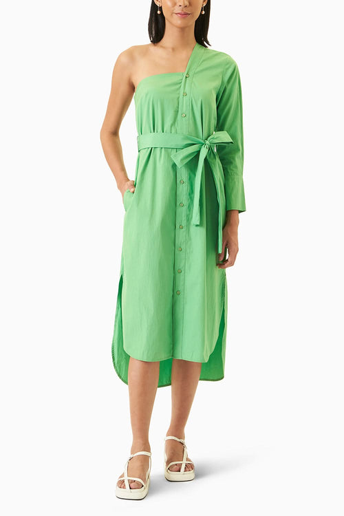 Single Sleeve Shirt Dress