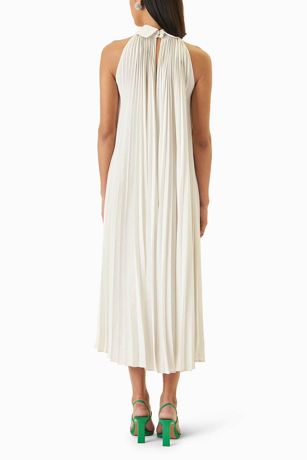 White Pleated Dress