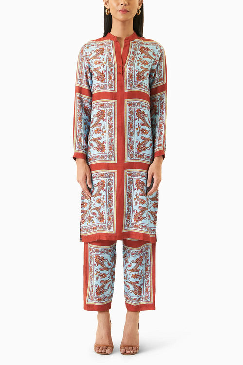 Scarf Printed Longline Set