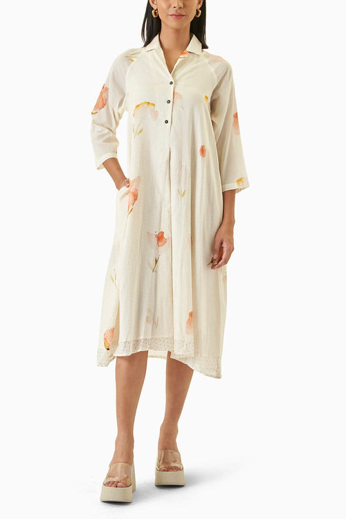 French Hydrangea Dress