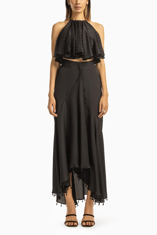 Black Raindrop Skirt