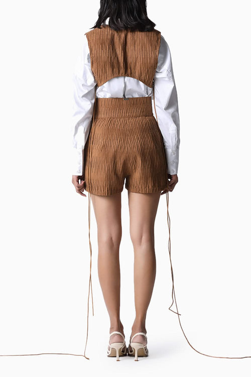 White with Tan Overlay Day Shirt