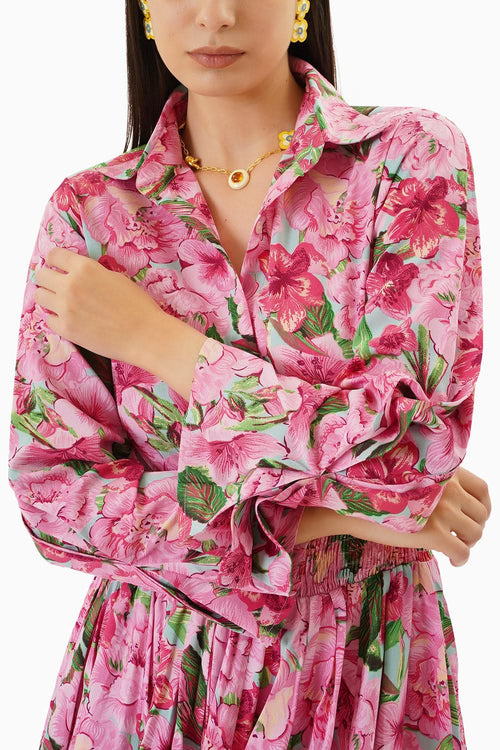 Floral Sheered Waistline Dress