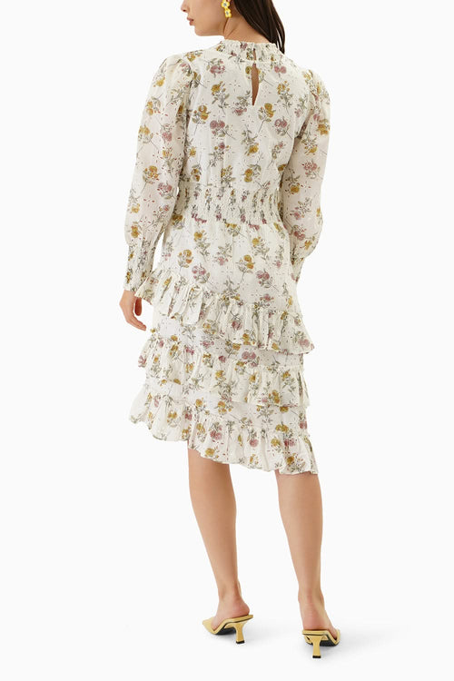 Dainty Broderie Asymmetrical Dress
