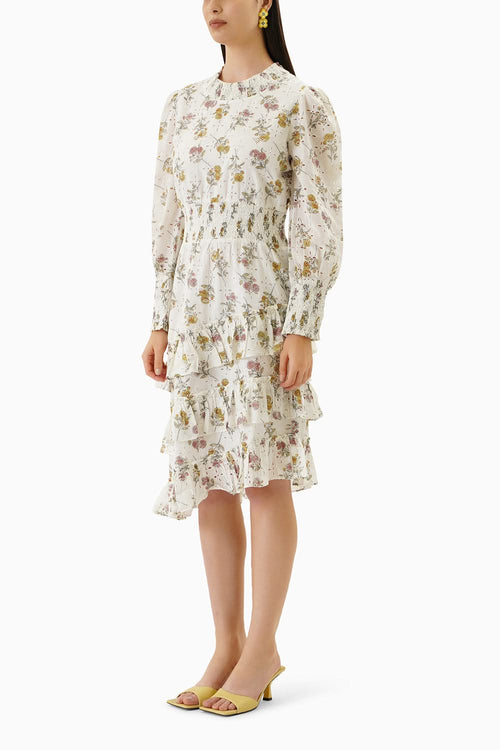 Dainty Broderie Asymmetrical Dress