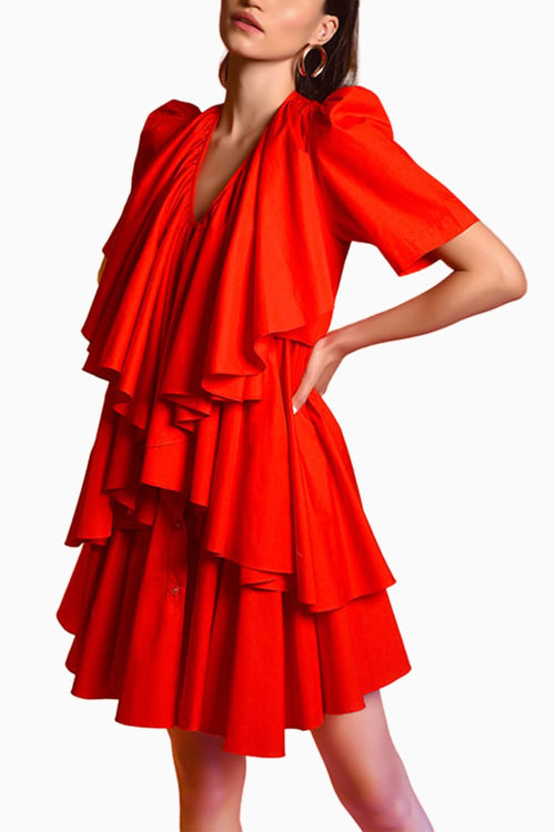 Echo Cotton Ruffle Dress