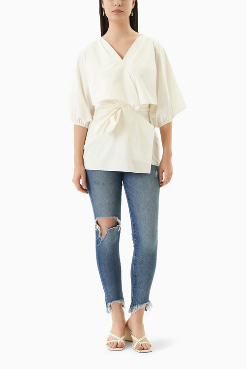 White Gardania Top