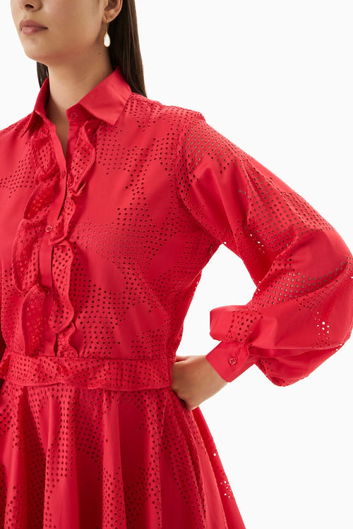 Red Amaryllis Dress