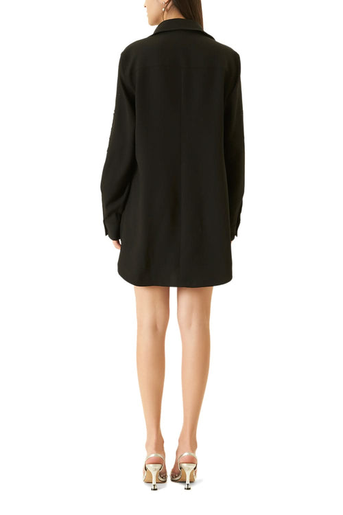Black Shirt Dress With Japanese Beads