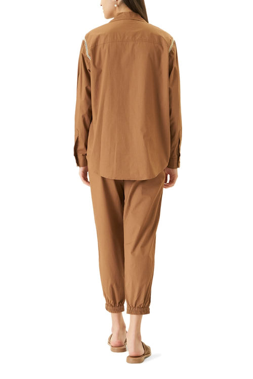 Brown Co-ord Set With Sequin Work