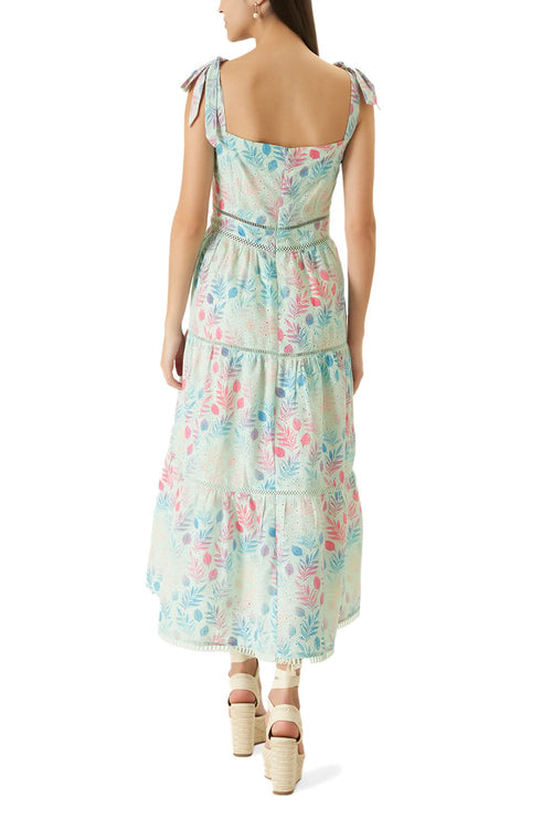 Sea Blue Schifflie Lace Dress