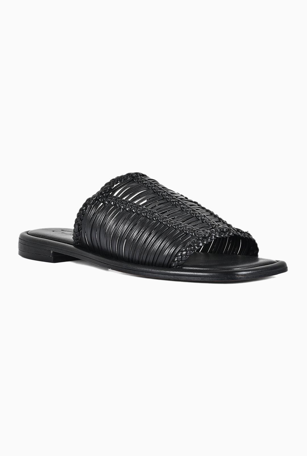 Polly Black Slip on Sandals