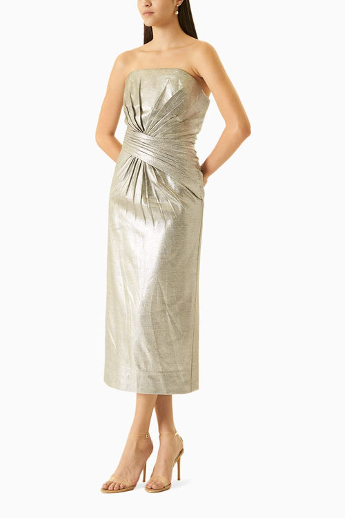 Metallic Foil Dress