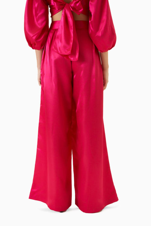 Fuchsia Pink Satin Hollie Pant