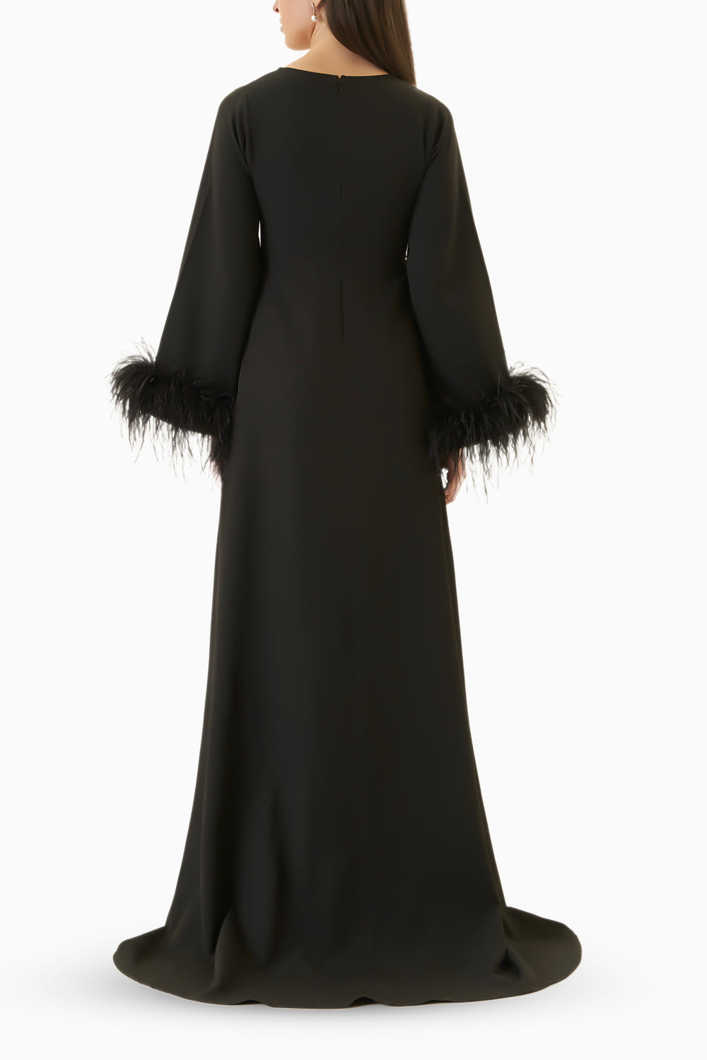 Midnight Black Crepe Tangier Dress
