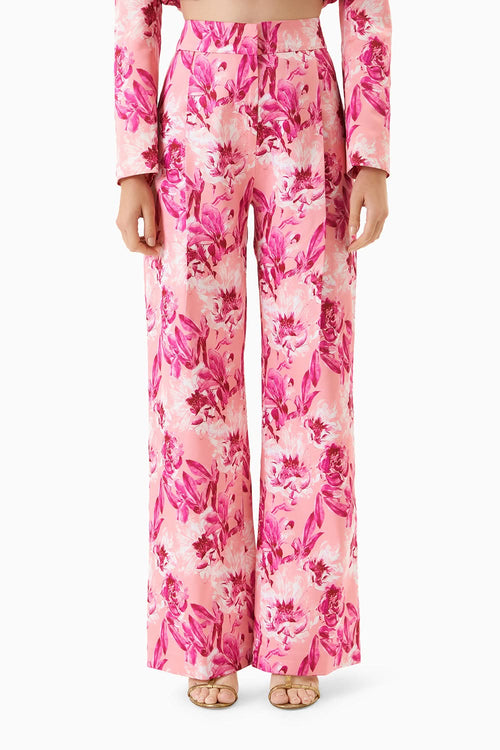 Printed Sakura Jacket Paired With Bootleg Trouser
