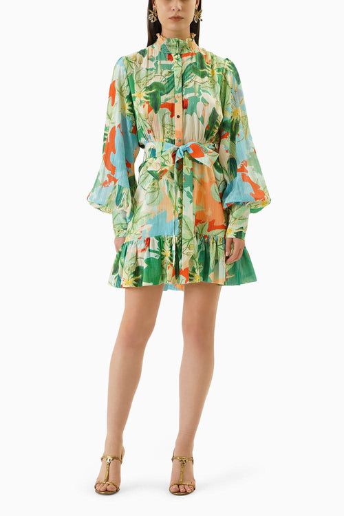 Printed Shirt Dress