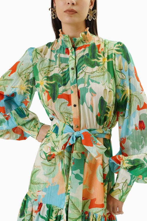 Printed Shirt Dress