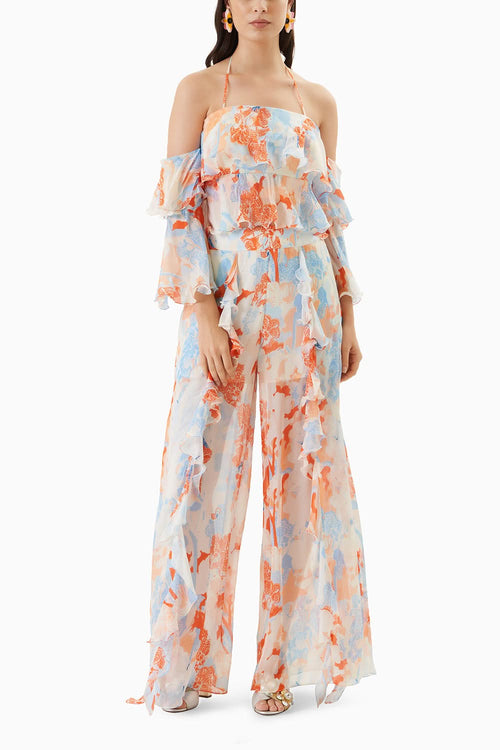 Printed Top With Printed Pants