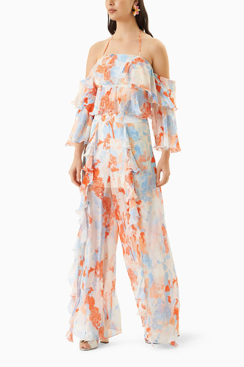 Printed Top With Printed Pants