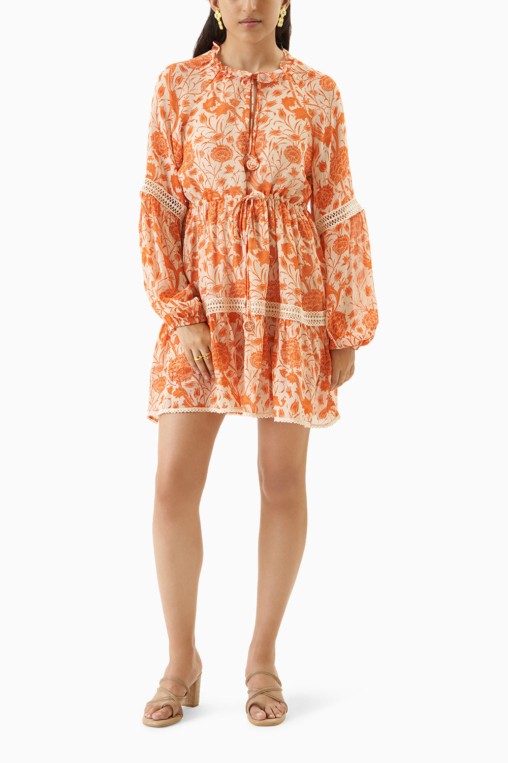 Tangerine Printed Dress