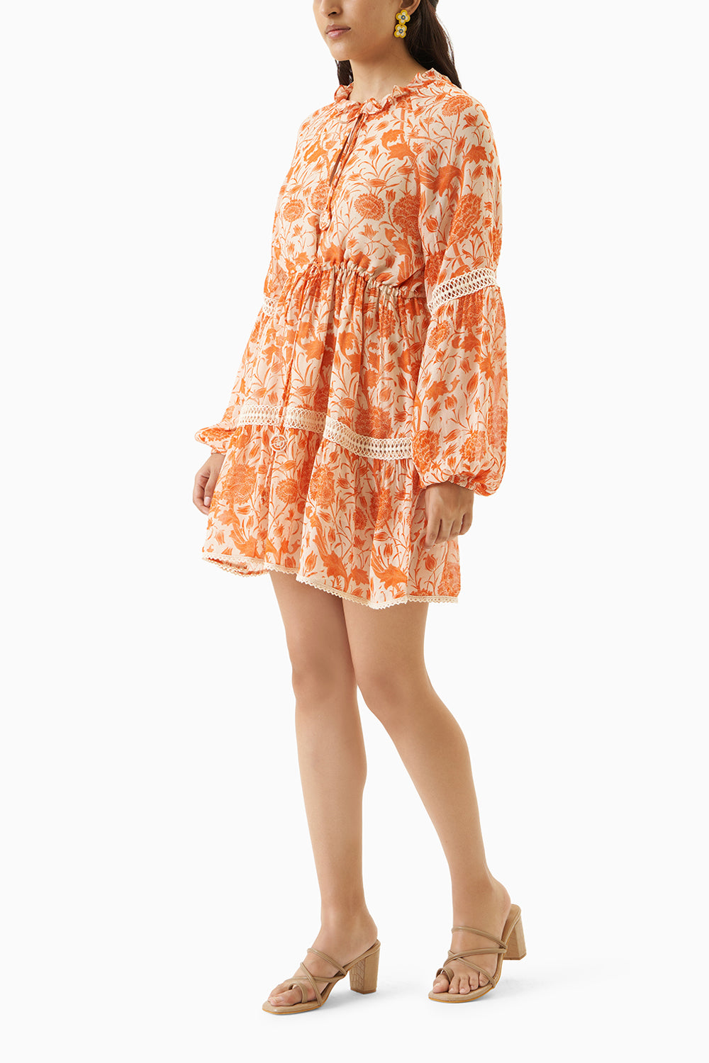 Tangerine Printed Dress