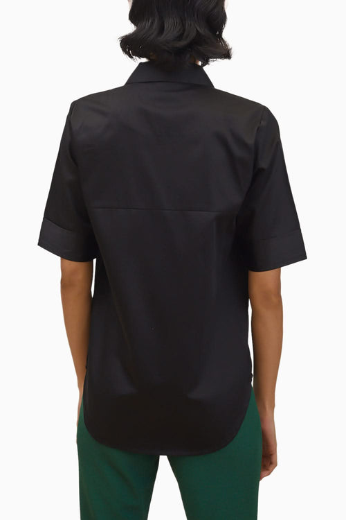 Black Puzzle Pop Embroidered Shirt