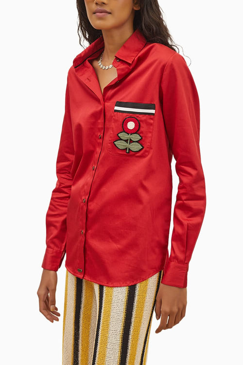PLV Garden Red Flower Shirt