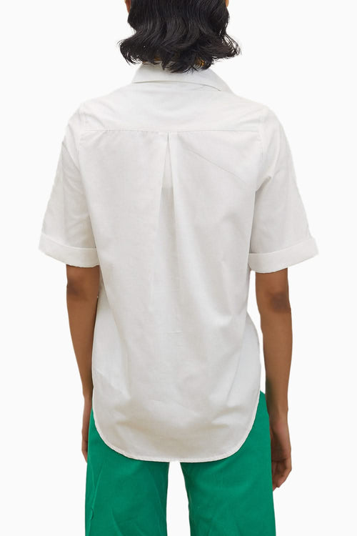 White Emerald Pocket Swarovski Shirt