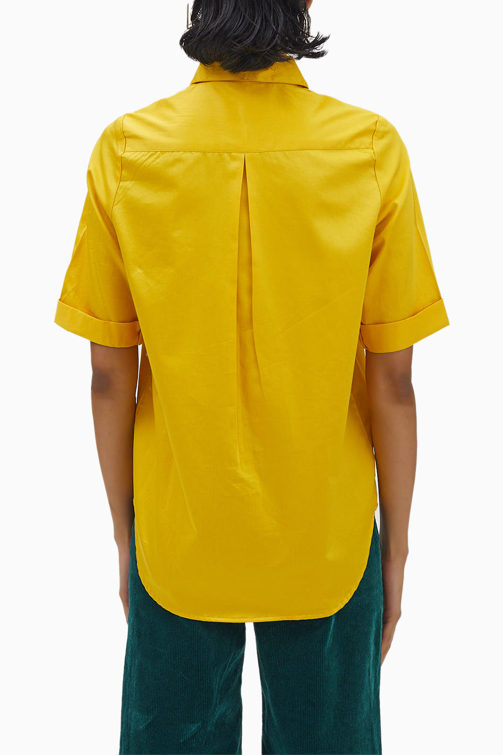 Canary Yellow Emerald Pocket Swarovski Shirt