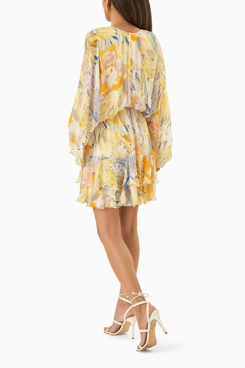 Multi Yellow Chiffon Dress