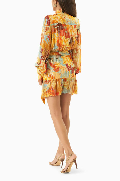 Multi Mustard Short Dress