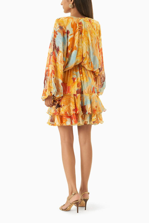Multi Mustard Layered Dress