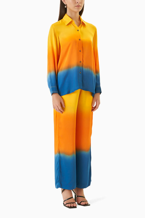 Ocean Leheriya Shirt And Pants Co-ord