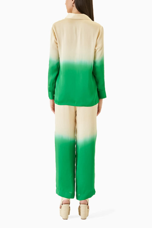 Lime Ice Leheriya Shirt and Trousers Co-ord