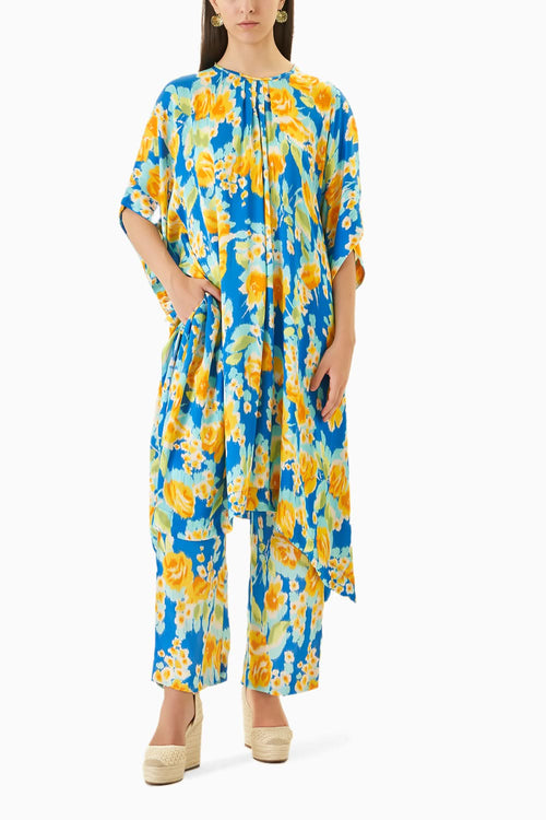 Marigold Kimono Kurta And Pants Co-ord