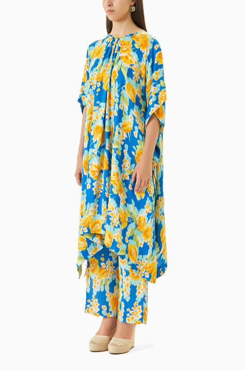 Marigold Kimono Kurta And Pants Co-ord