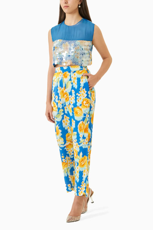Marigold Crop Top and Pants Co-ord